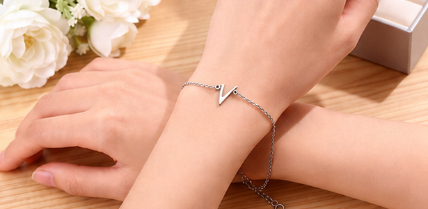 V Bracelet bracelet on wrist